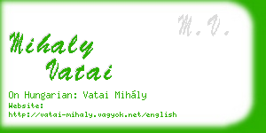 mihaly vatai business card